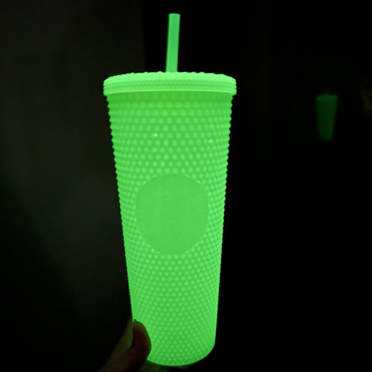 NEW 2022 Starbucks Halloween Glow in the Dark Lemongrass Studded Tumbler 24 oz