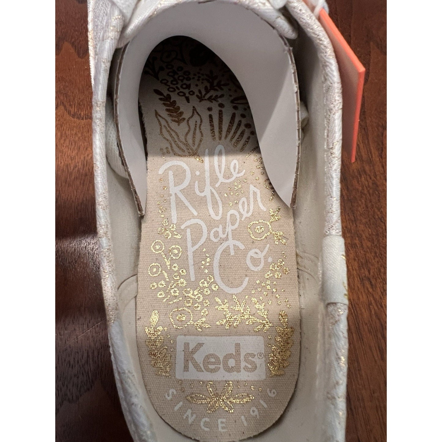 Keds x Rifle Paper Co. Champion Colette Sneakers Floral Jacquard Pattern Sz 9.5W