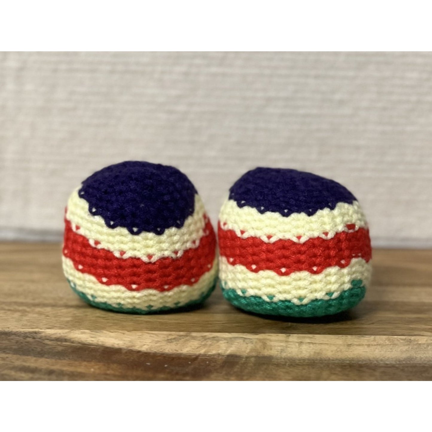 Handwoven Multi-Color Crochet Hacky Sack Footbag | Kick Ball Juggling Toy