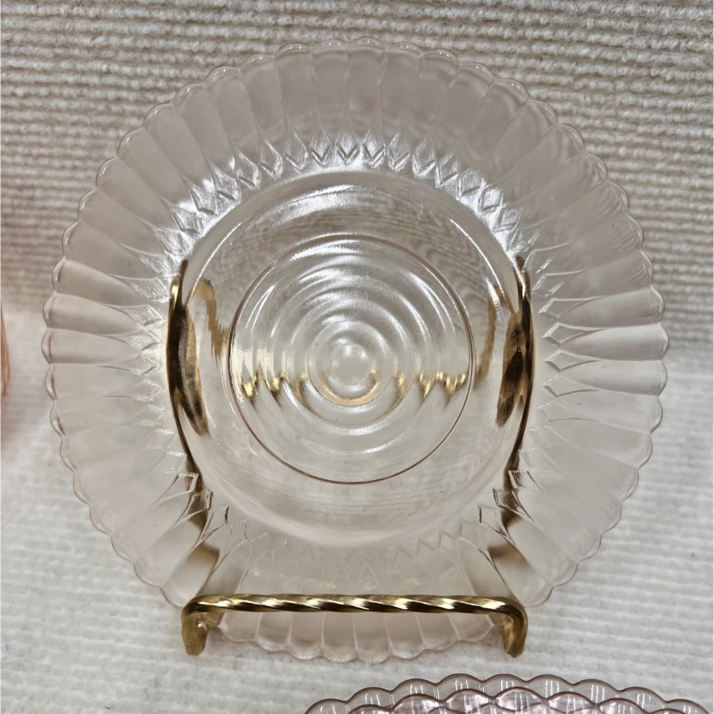 Vtg 1930's Macbeth Evans Pink Petalware Depression Glass 16pc 4 Place Setting