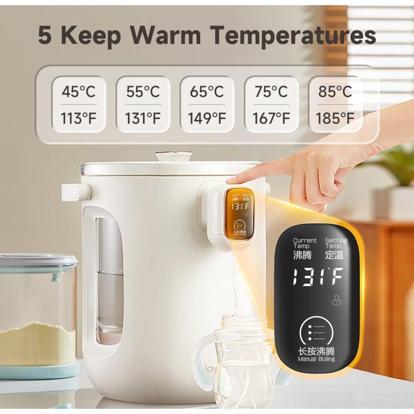 Joydeem Countertop 3L/12 Cup Hot Water Dispenser, Boiler & Warmer 1000w Open Box