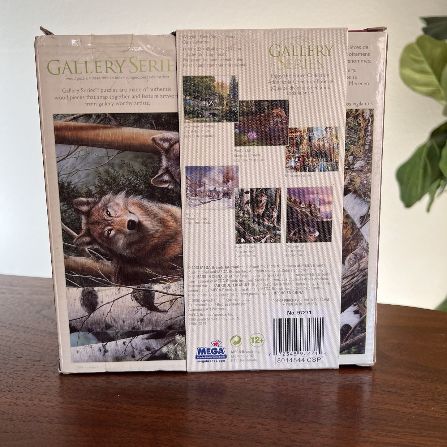 NEW Wolves “Watchful Eyes” 1000 Piece Wooden Jigsaw Puzzle Gallery Series