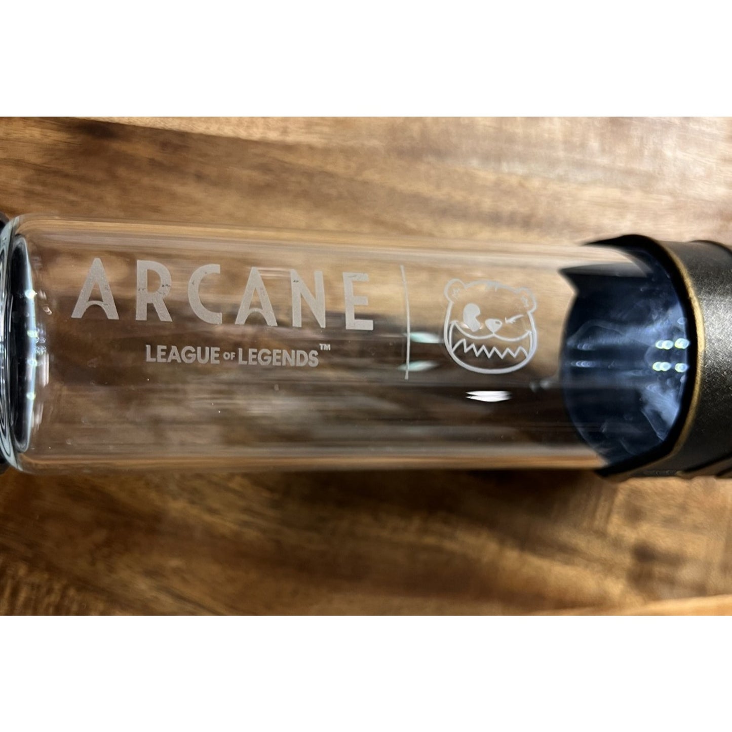 Working Arcane League of Legends x Boba Bear Shimmer Vial Drink Bottle Lighted