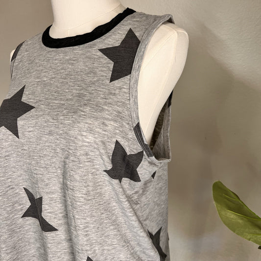 NWOT Ariat Women’s Sleeveless (M) Relaxed Fit Star Lightweight Grey Tank Top