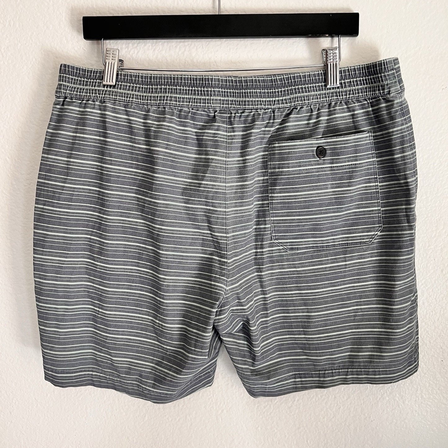Marine Layer (L/35) Men’s Shorts Faded Blue Striped Chino Preppy Outdoor 7"