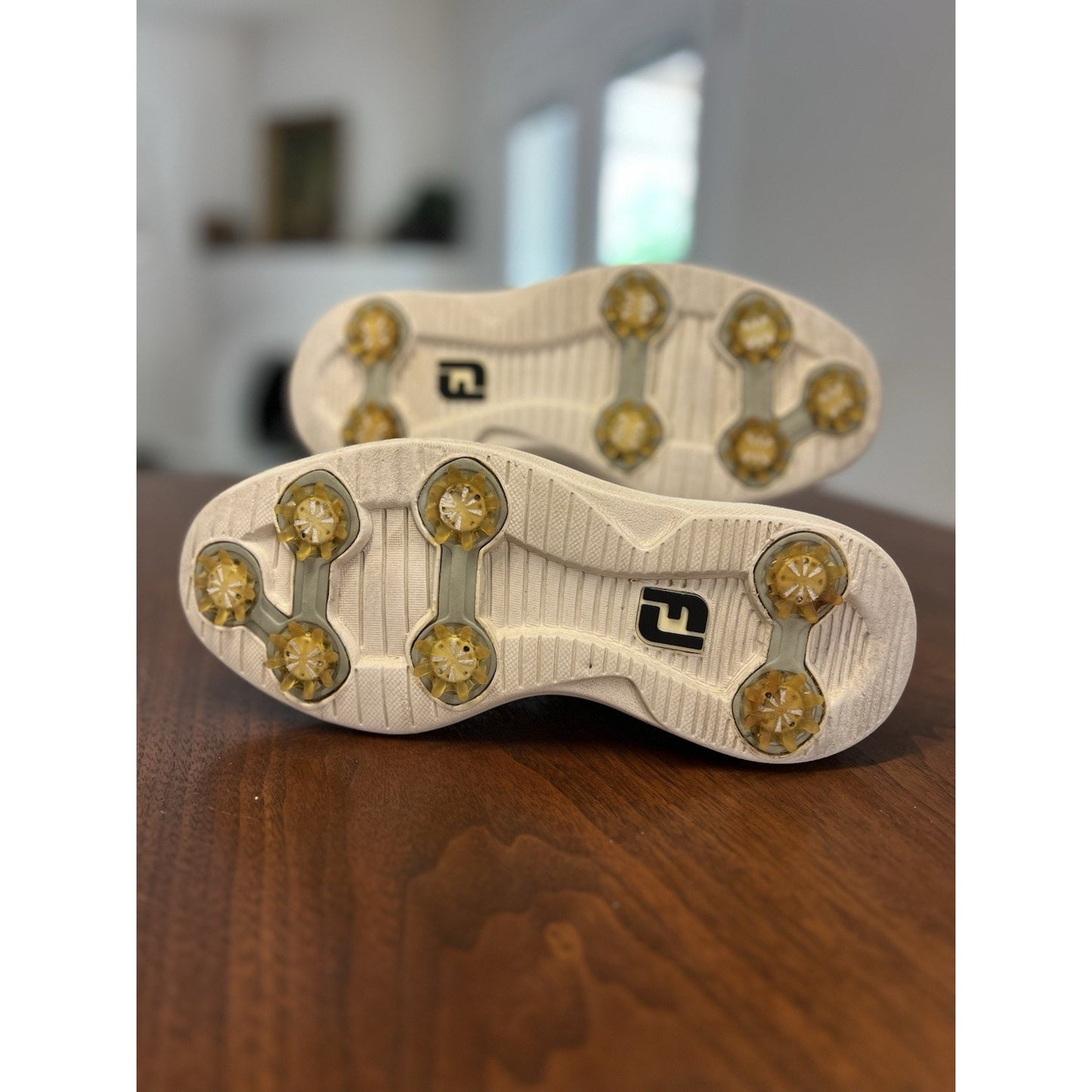 Footjoy Myjoys Traditions Series Golf Shoes Solid White Custom 7 Wide “Money”