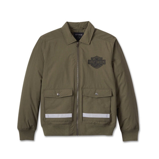 NWT Harley Davidson 2XL Garage Jacket Coat Removable Vest Green Reflective
