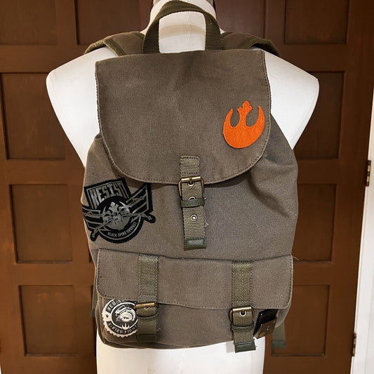 RARE Star Wars Galaxys Edge Rebel Backpack Disney World Opening ‘19 Canvas Lucas