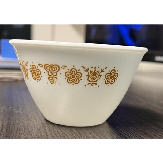 Vintage 1970s Corelle Butterfly Gold Pattern Lidless Sugar Bowl