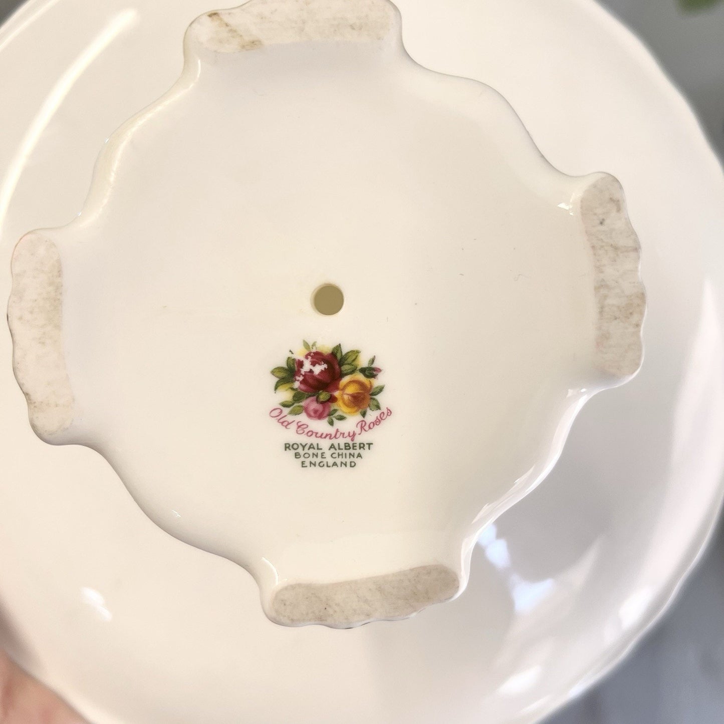 Royal Albert Old Country Roses Tazza Cake Plate Stand Pedestal 9” Bone China