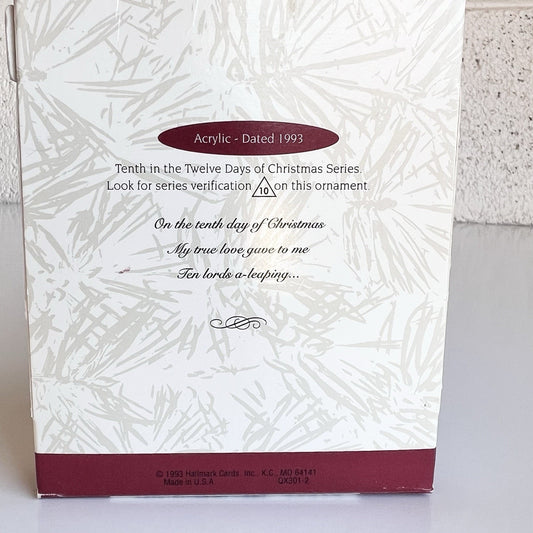 Hallmark Ornament 12 Days Of Christmas Ornament #10 Twelve Lords Leaping QX3012