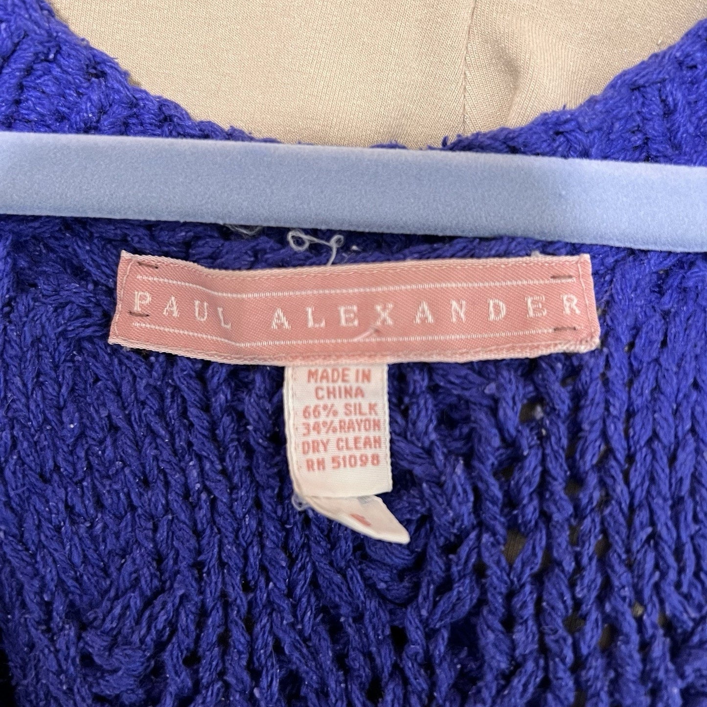 90s Oversized (S) Longline Vest Cable Knit Silk Blend Slouchy Grandpa Preppy