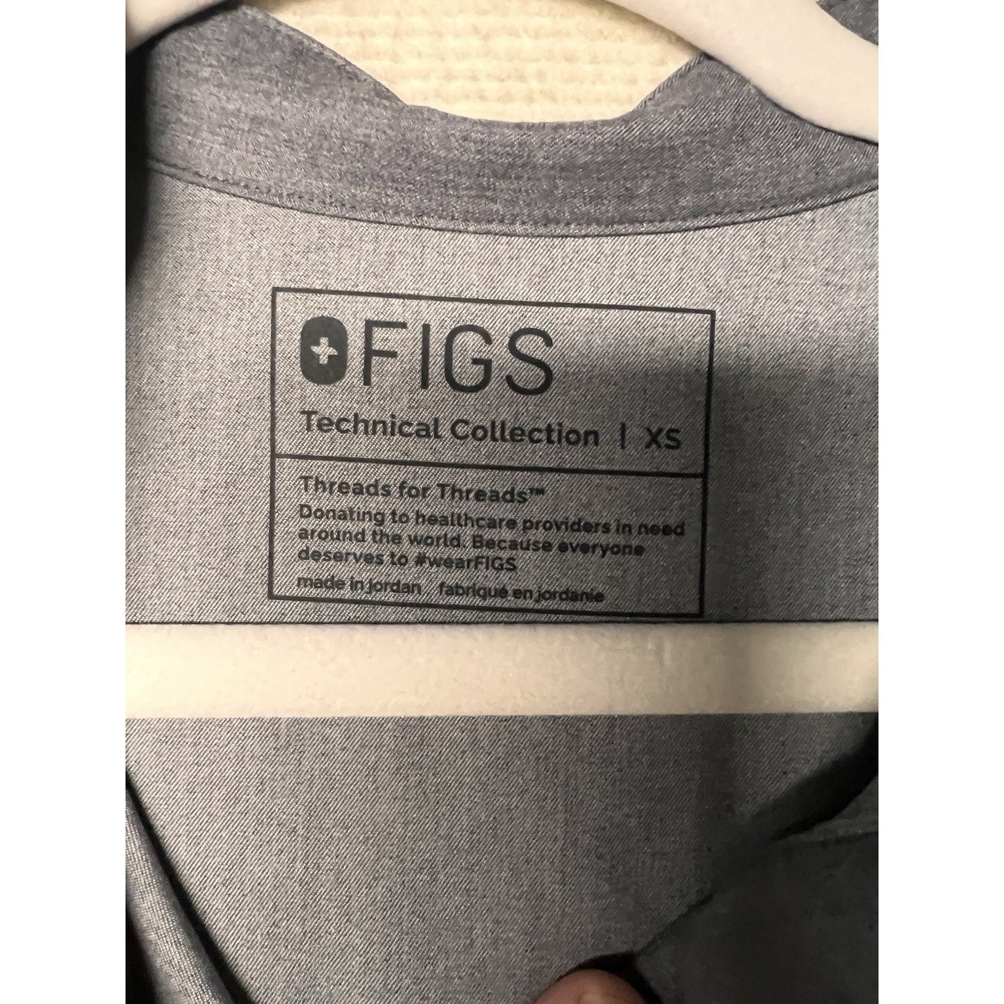 Figs Women's Technical Collection Rafaela Oversized Scrub Top Graphite Size XS