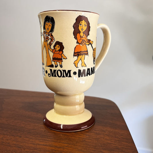 Coffee Mug Mom Liberal Feminist Retro MCM Kitsch Quirky Cartoon Campy Novelty