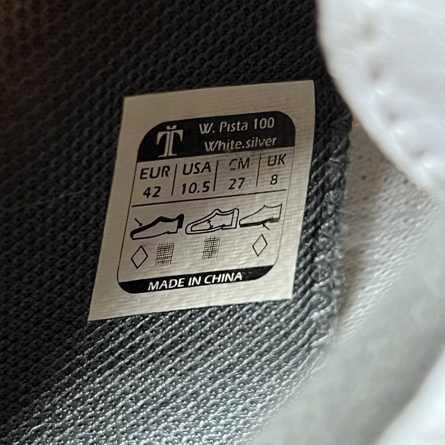 TOMMASO Womens (10.5) White Pista 100 Spin 3 Strap Indoor Cycling Shoe w/ Clips