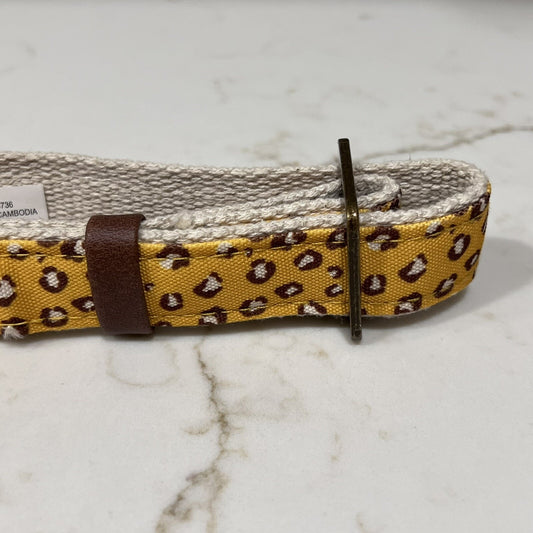 NEW XS 8-12” Puppy Dog Cat Kitten Cheetah Print Adjustable Linen Collar Top Paw