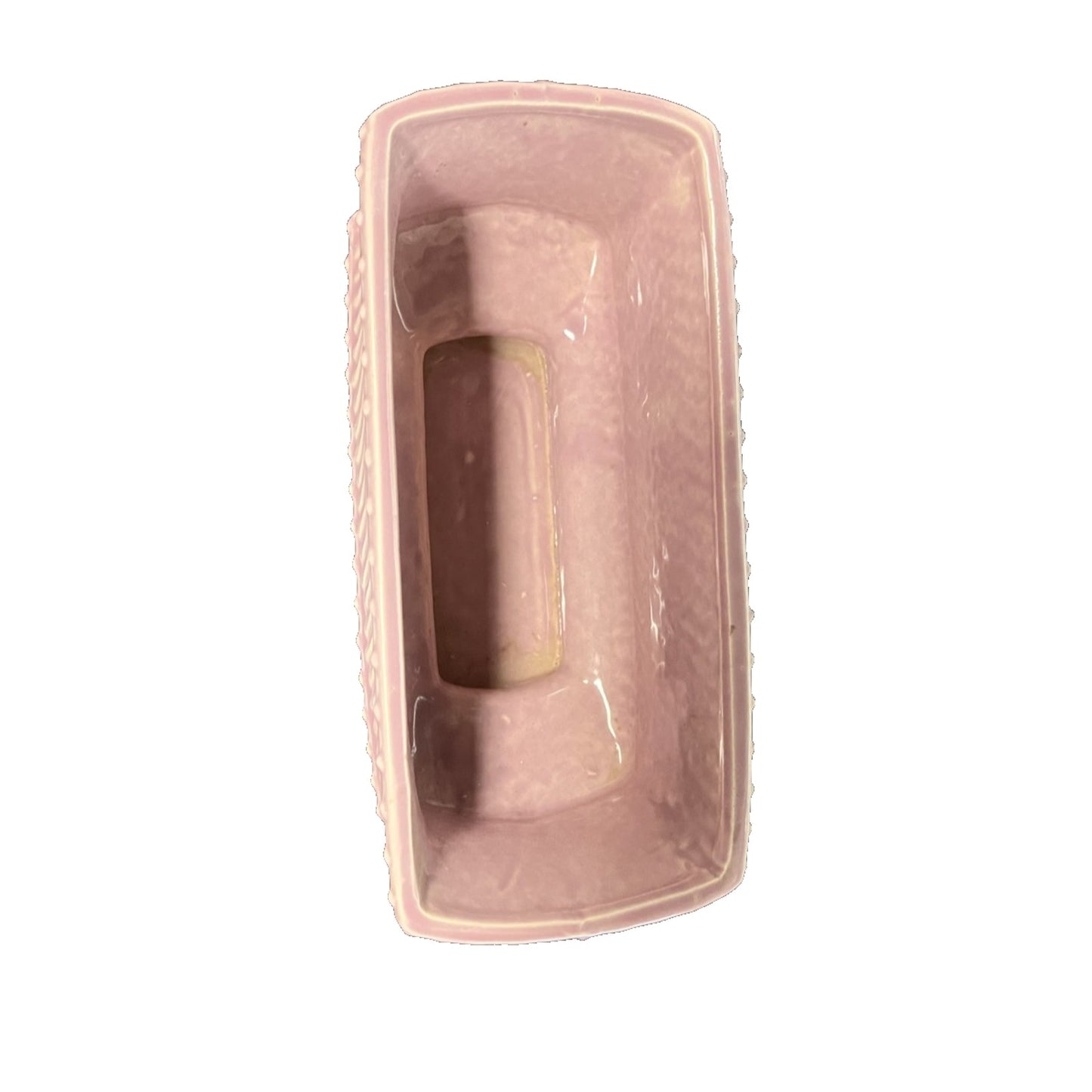 McCoy Pottery Rectangle Scalloped Indoor Window Ledge Pink Planter