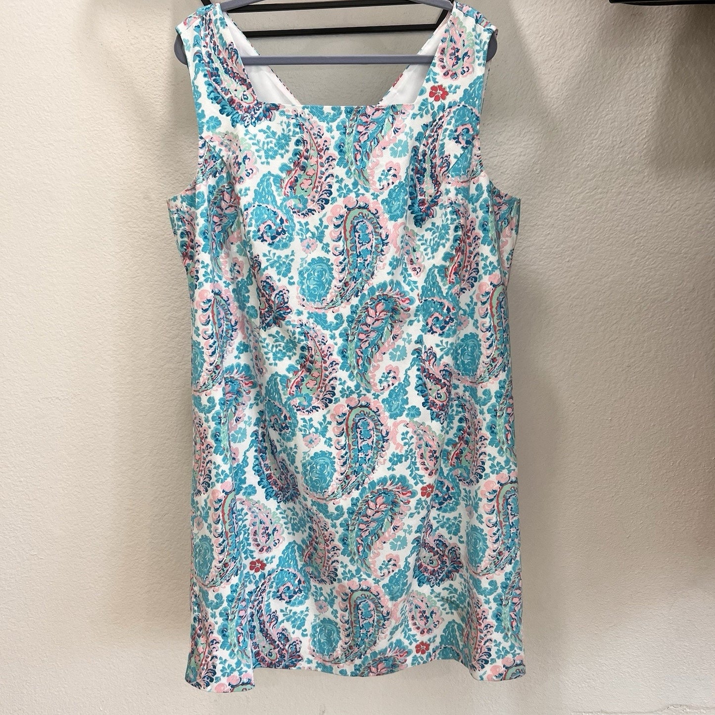 NWT Talbots 18W Fresco Paisley Dress Sleeveless Summer Preppy Coastal Hamptons