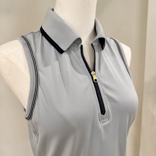 Varley XS Cammie Performance Tank Women’s Sleeveless 1/4 Zip Polo Golf Tennis