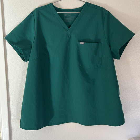 FIGS Women’s Catarina One Pocket Indocyanine Green Size 4XL Scrub Top