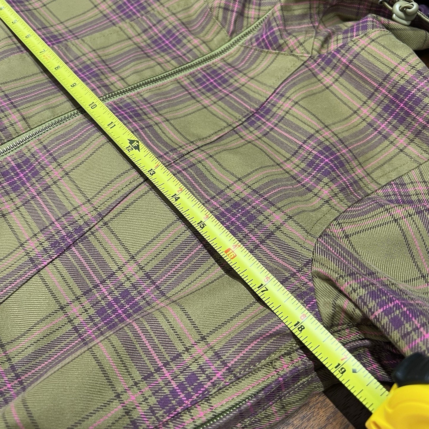 Roxy XS 5,000 Ski Snow Jacket Utility Coat Limited Edition Green Purple Plaid