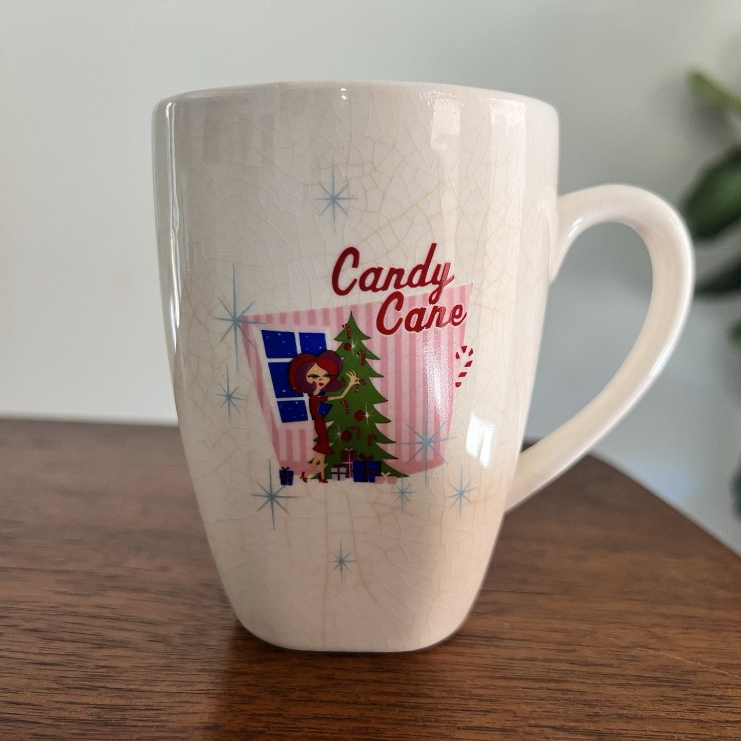 Christmas Cuties Mug Set Retro Atomic Starburst MCM Sakura Kitsch Holiday Decor