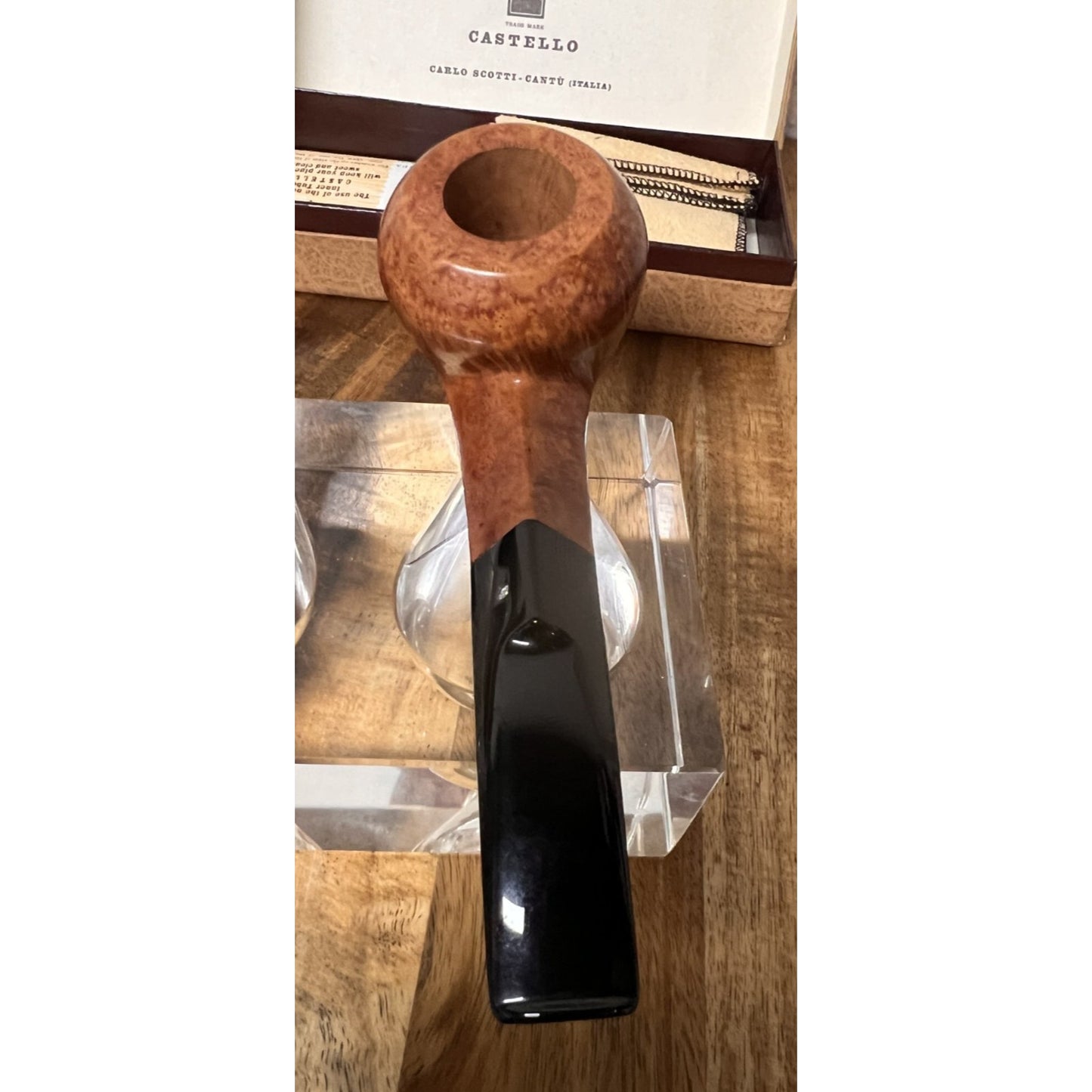 Vintage Castello Author Shape 11 Italian Pipe w/ Box Paperwork KKK Briar Rating