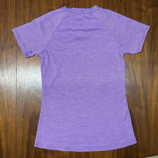 WOOLX Mia XS T-Shirt Women Purple V Neck Layering Merino
