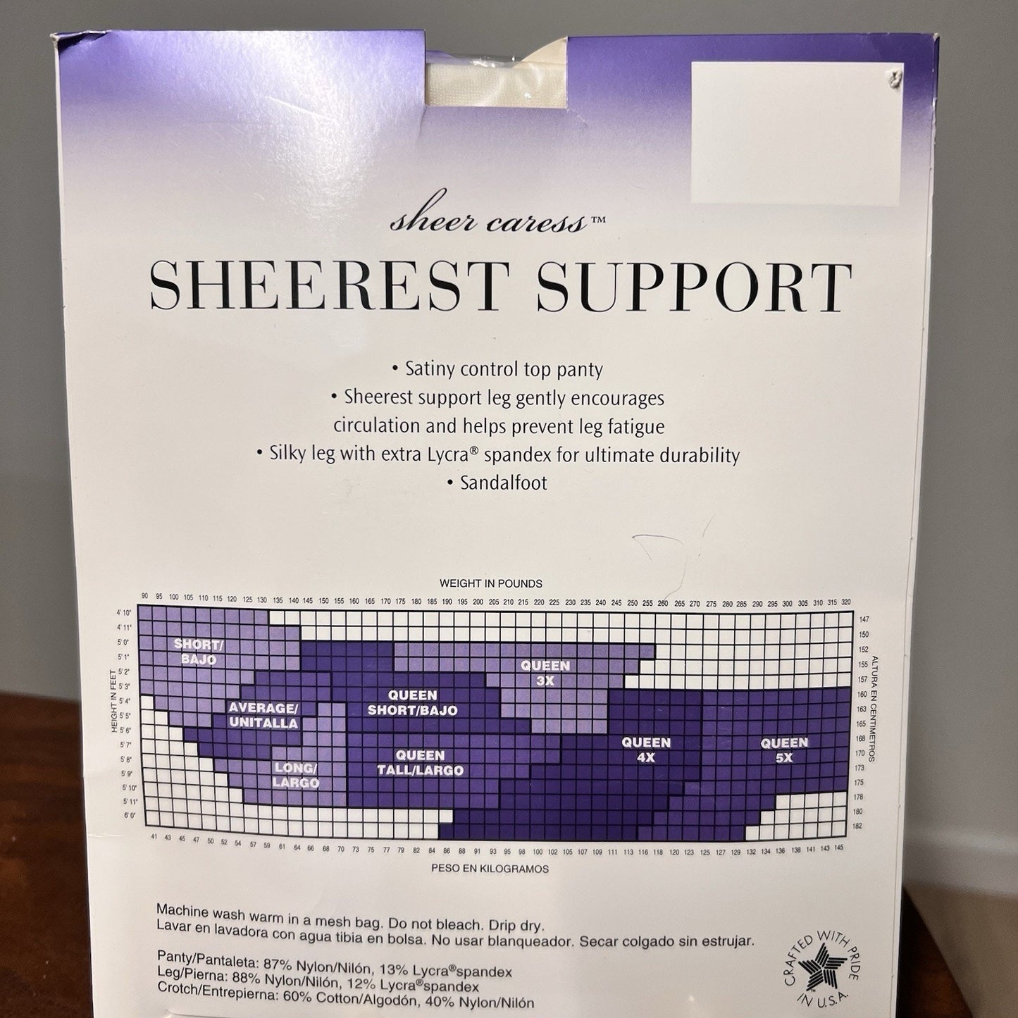 2 x JCPenney Sheer Caress Sheerest Support Queen Short Bone White Pantyhose