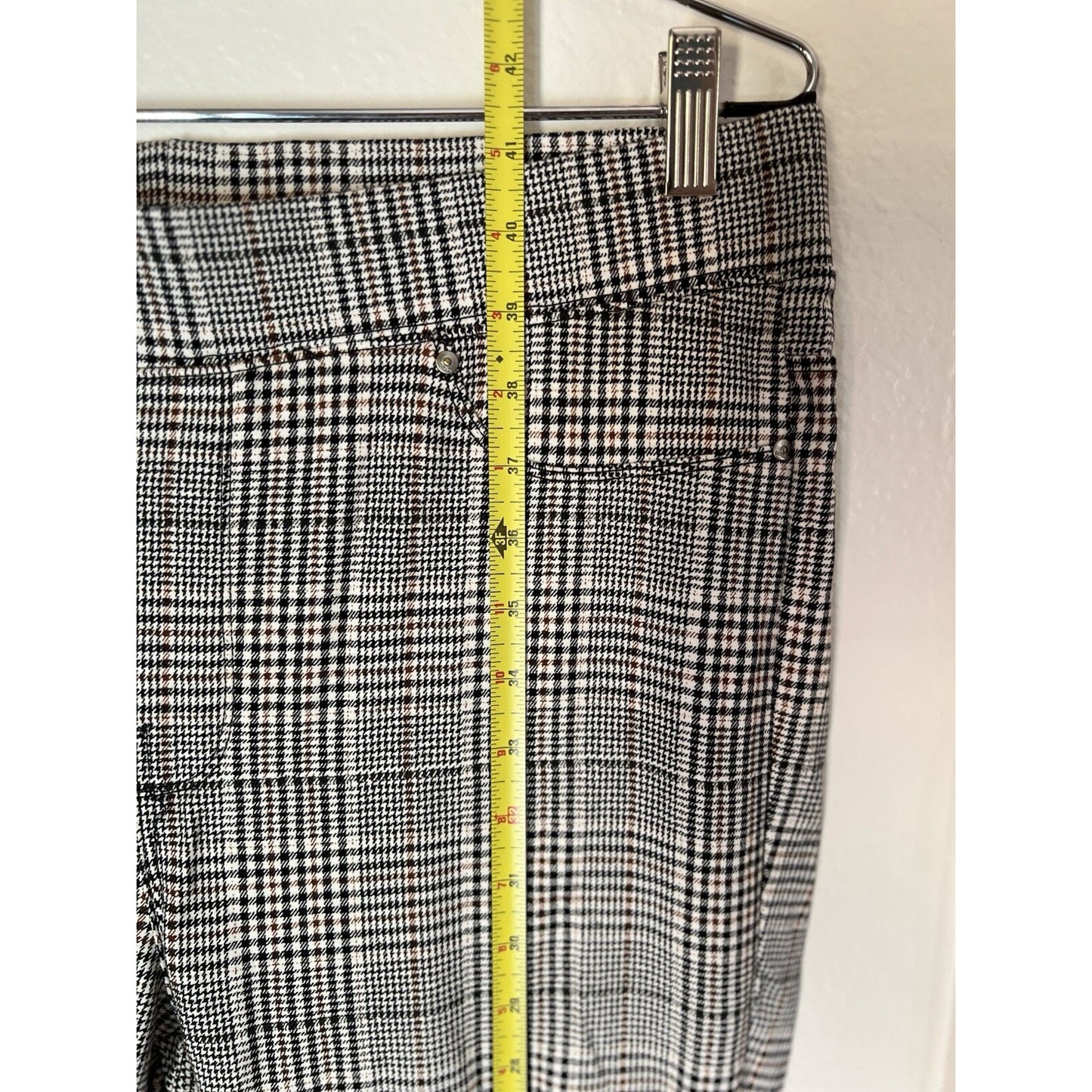 NWT Seven7 XL Pull On Ponte Skinny Legging Plaid Stretch High Rise Academia