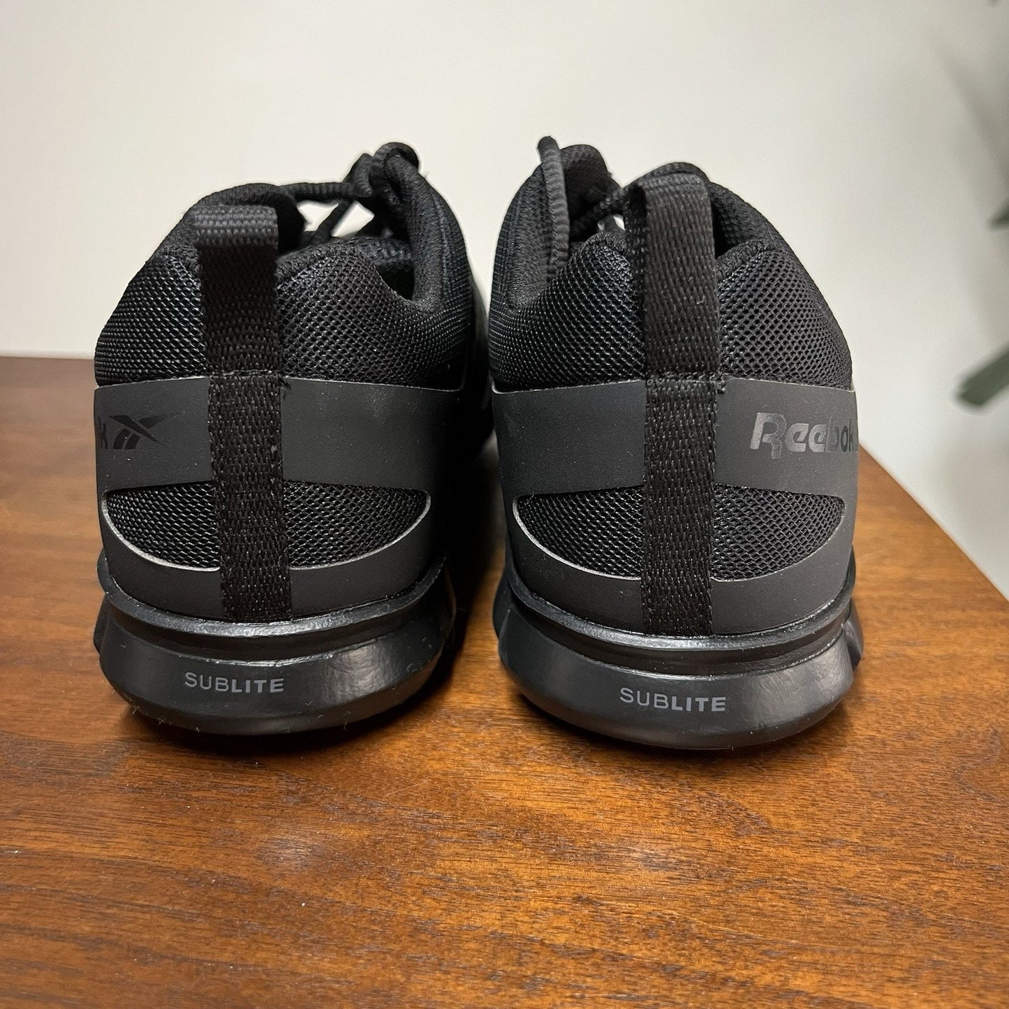 NIB Reebok SUBLITE CUSHION WORK Comp Toe Black Shoe Sneaker Women 8M Unisex