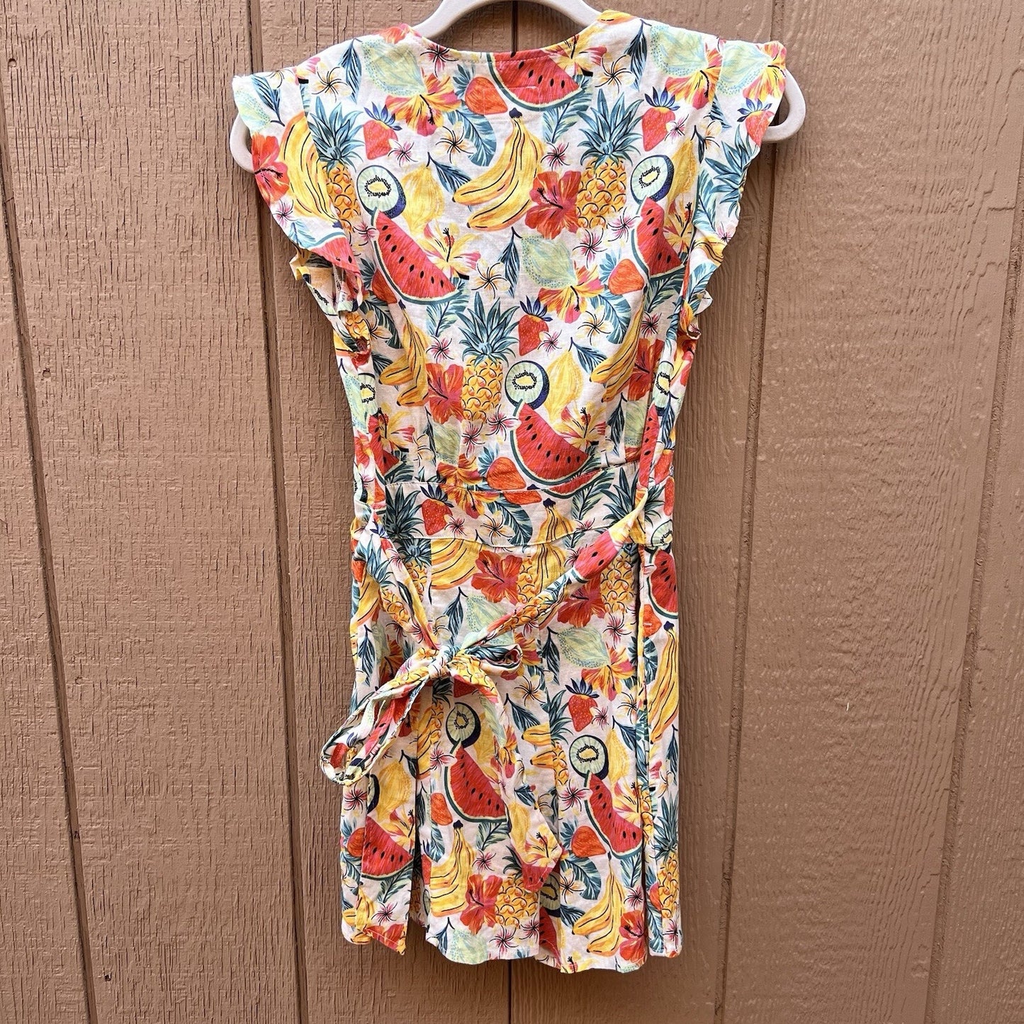 XS Marine Layer Camila Hemp Blend Romper Tropical Beach Summer Playful Ruffle