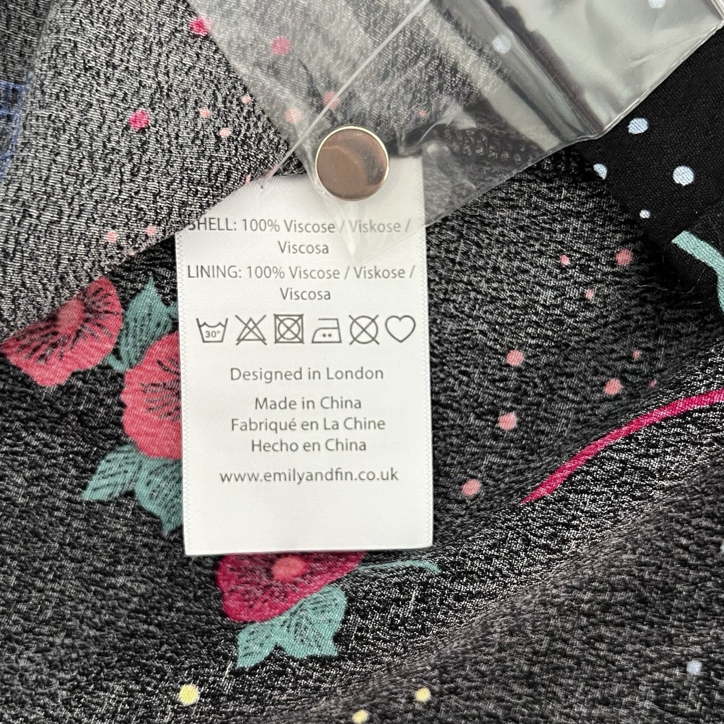 NWT RARE Emily & Fin XS Felicity Long Fit & Flare Party Dress Retro MCM Vintage