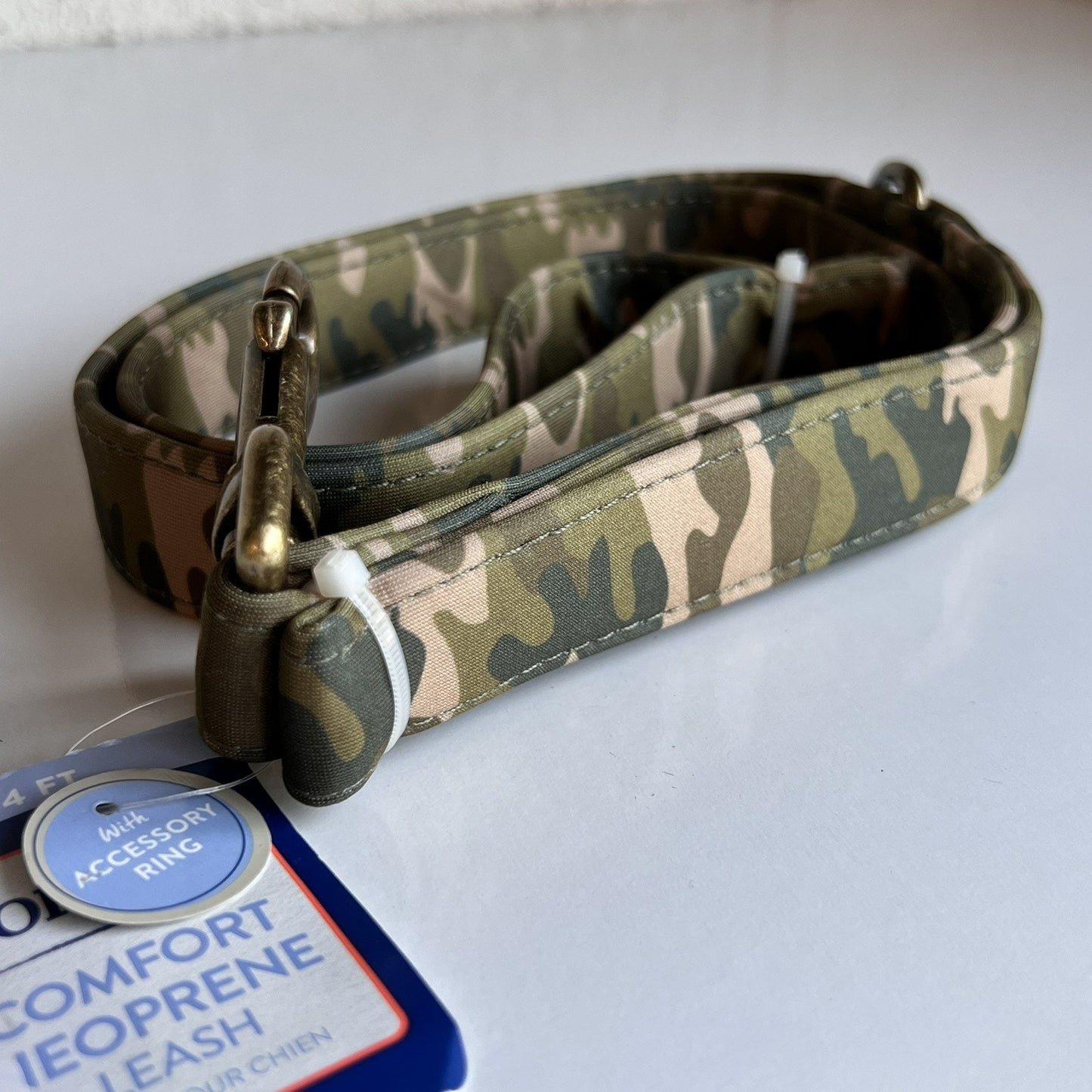 NWT Unisex Top Paw 4 Ft Short Neoprene Camo Leash Dog Puppy Camouflage Green