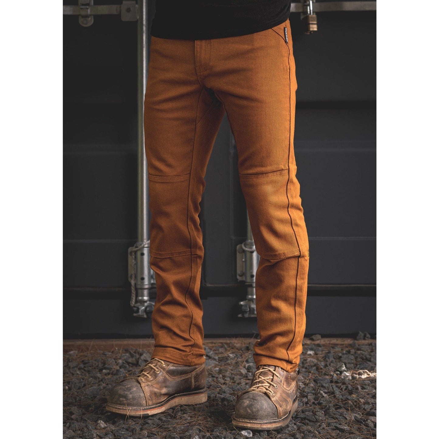Huxtley FX-1 Work Pants 36x30 Triple Stitch Double Knee Adjustable Waist Brown