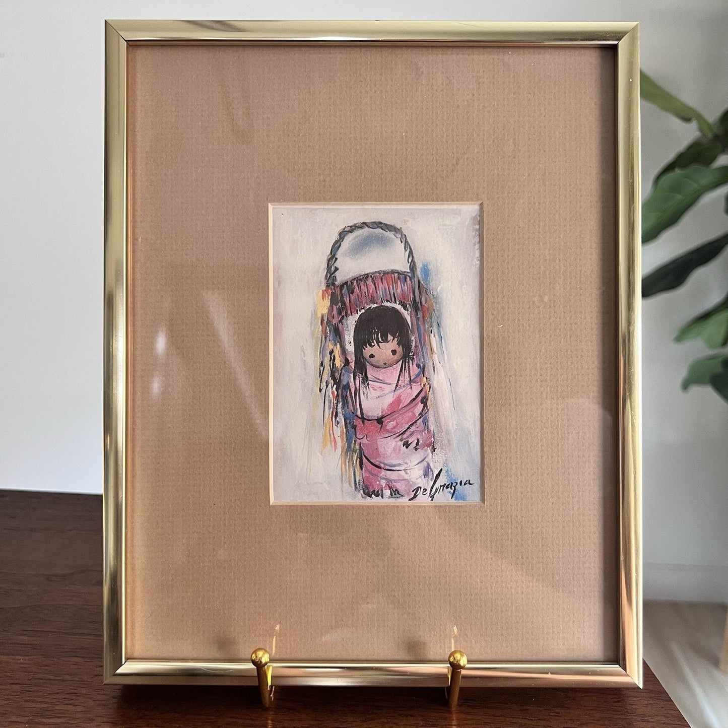 Ted DeGrazia "Pink Papoose” Signed