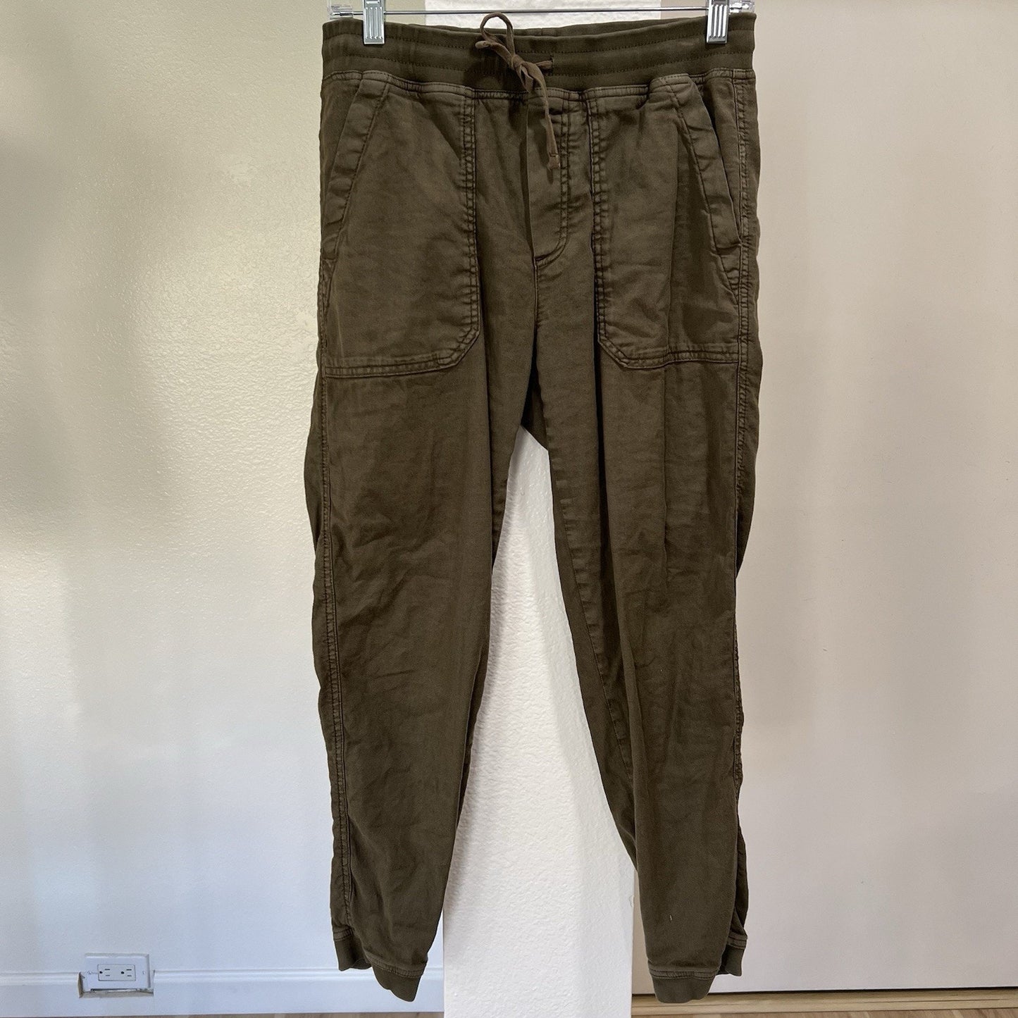 Two Pair Marine Layer (M) Luna Joggers 28” Relaxed Stretch Green Black High Rise