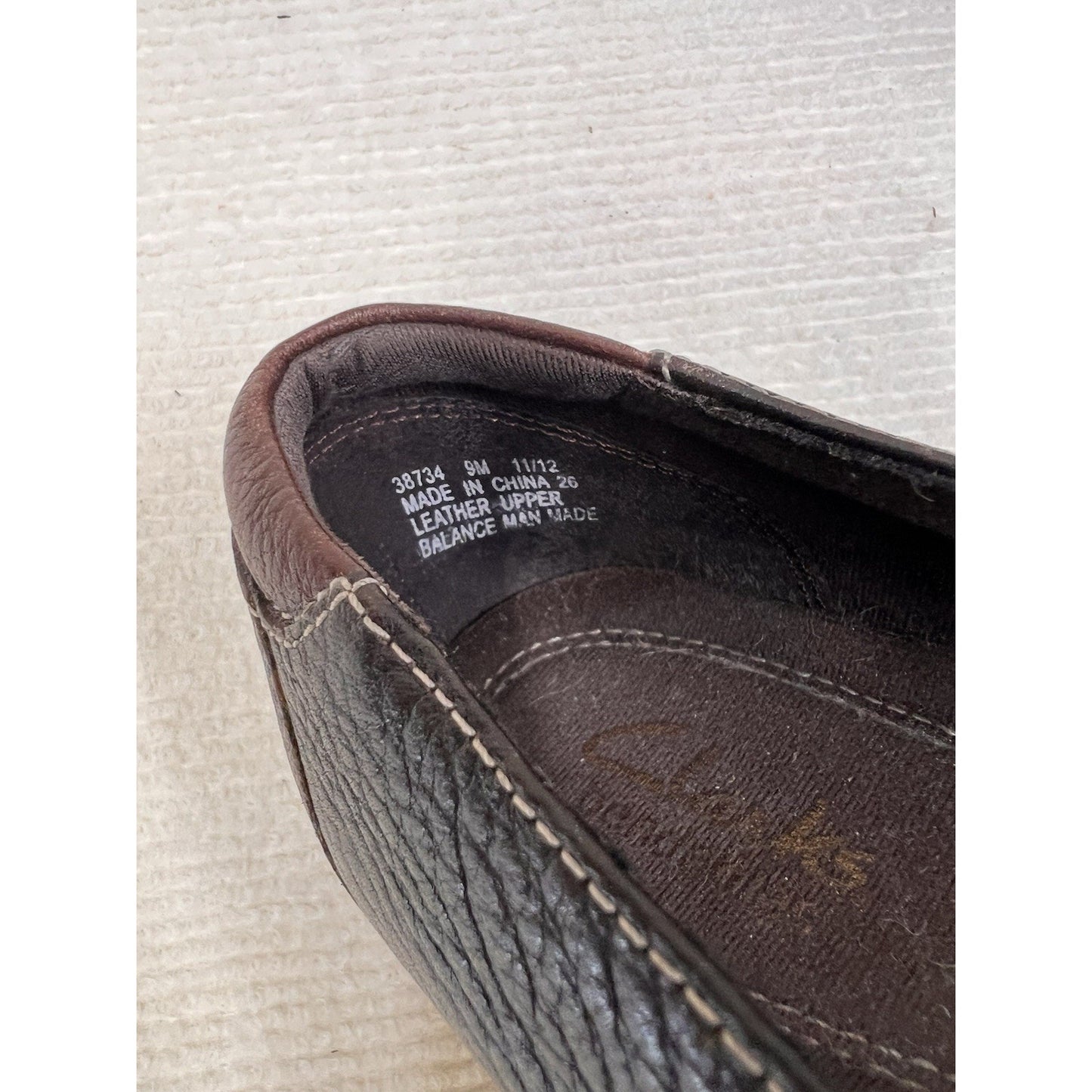 Clarks Bendables Brown Leather Mary Jane Comfort Flats Shoes Womens Size 9
