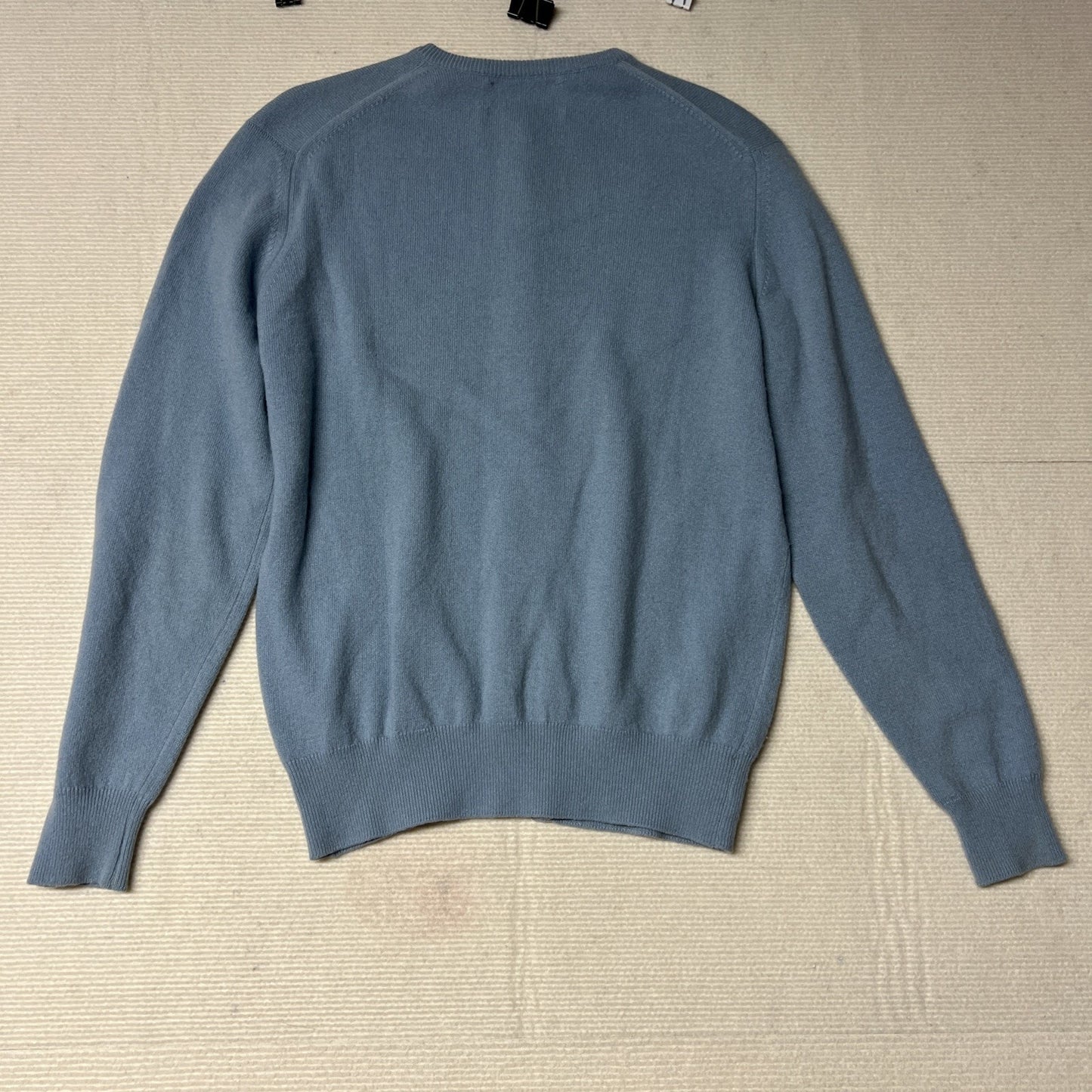 Vtg 1970’s Cashmere By Pringle Of Scotland Baby Blue Button Front Cardigan Sz M