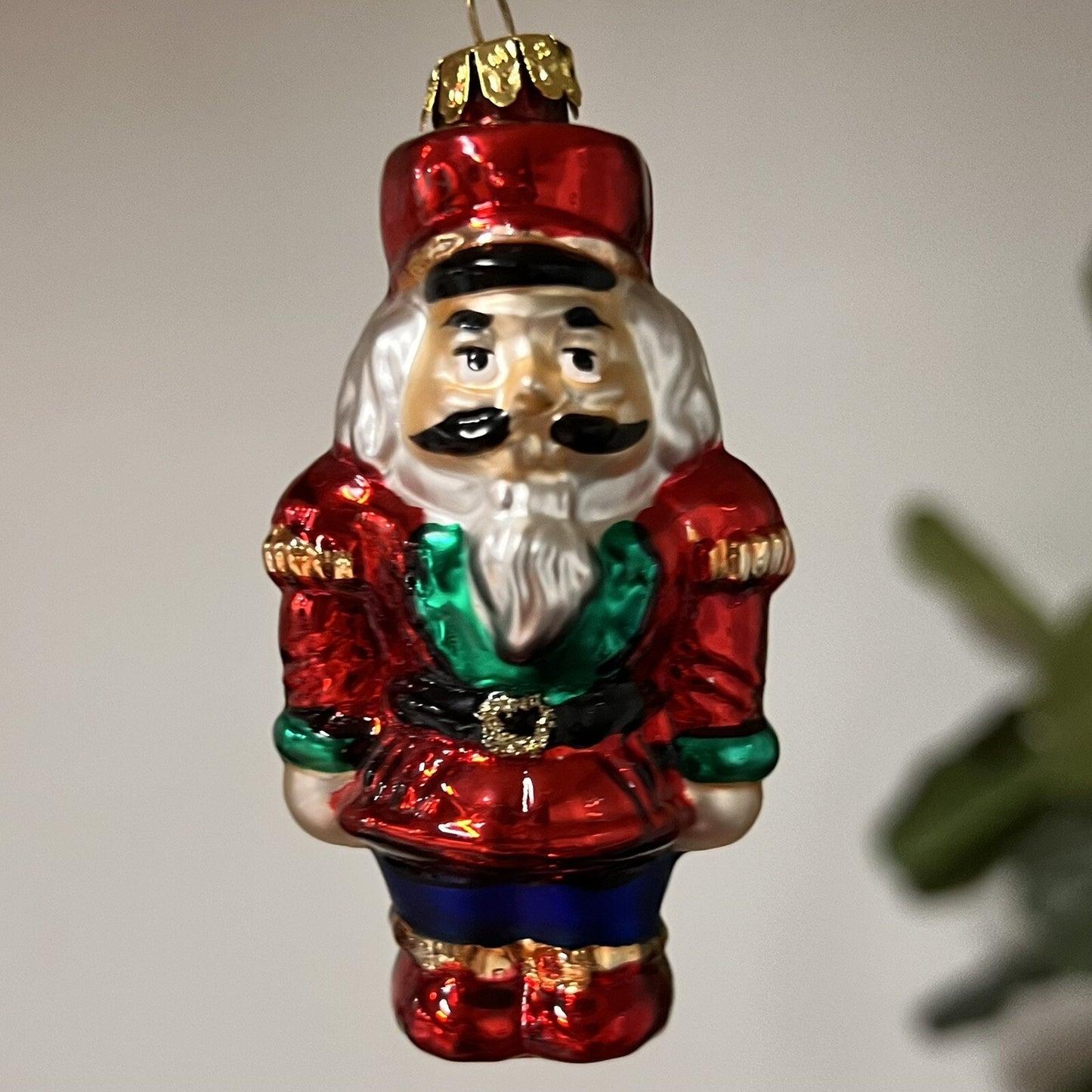Avon Old World Style Hand Blown Mercury Glass Nutcracker Christmas Ornament MCM