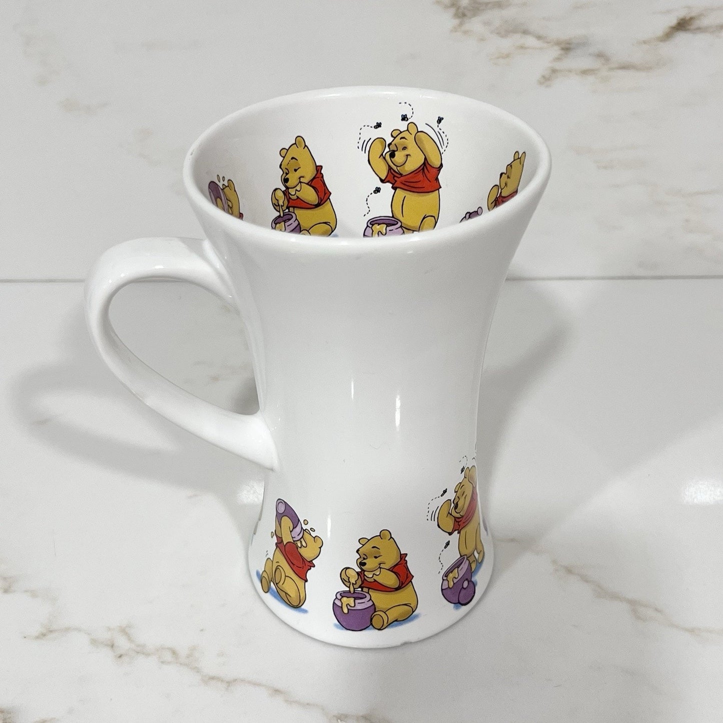 Vintage Disney Store Winnie Pooh Coffee Mug Honey Pot Bees Tall 16 oz Retro