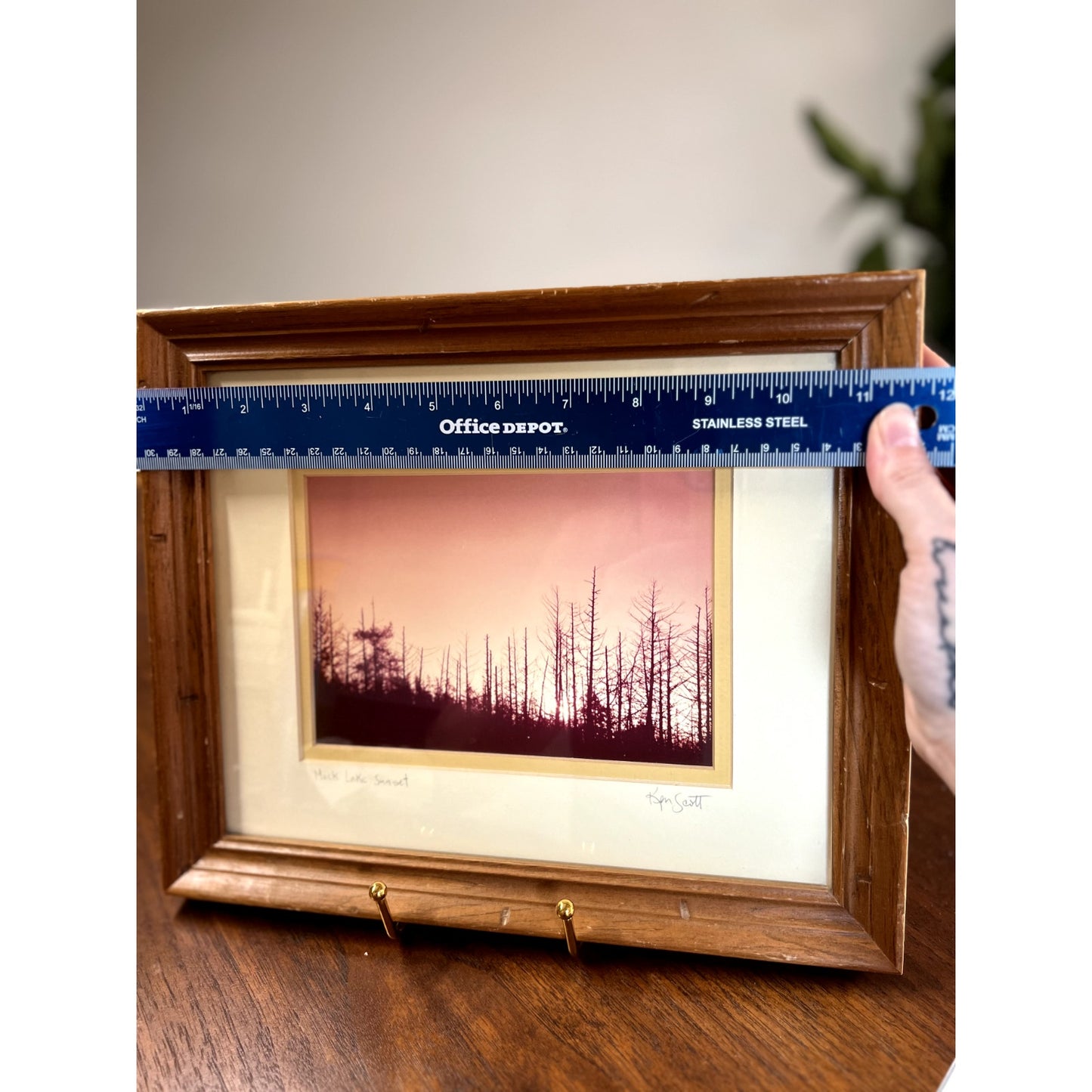 Ken Scott 1985 "Mack Lake Sunset" Michigan Original Signed Sepia Photograph
