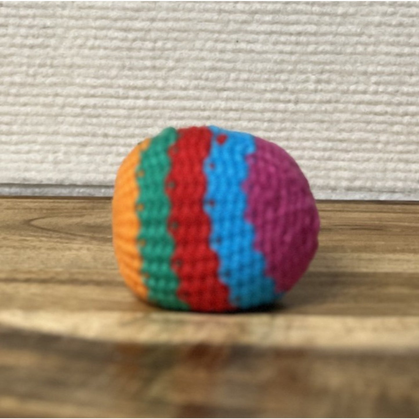 Handwoven Multi-Color Crochet Hacky Sack Footbag | Kick Ball Juggling Toy