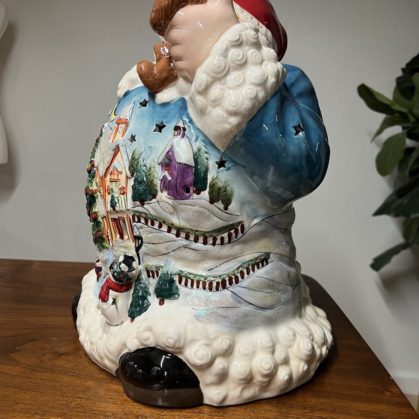 Blue Sky “Spirit Of Christmas” Santa Tea Light Heather Goldminc 22k Gold w Box