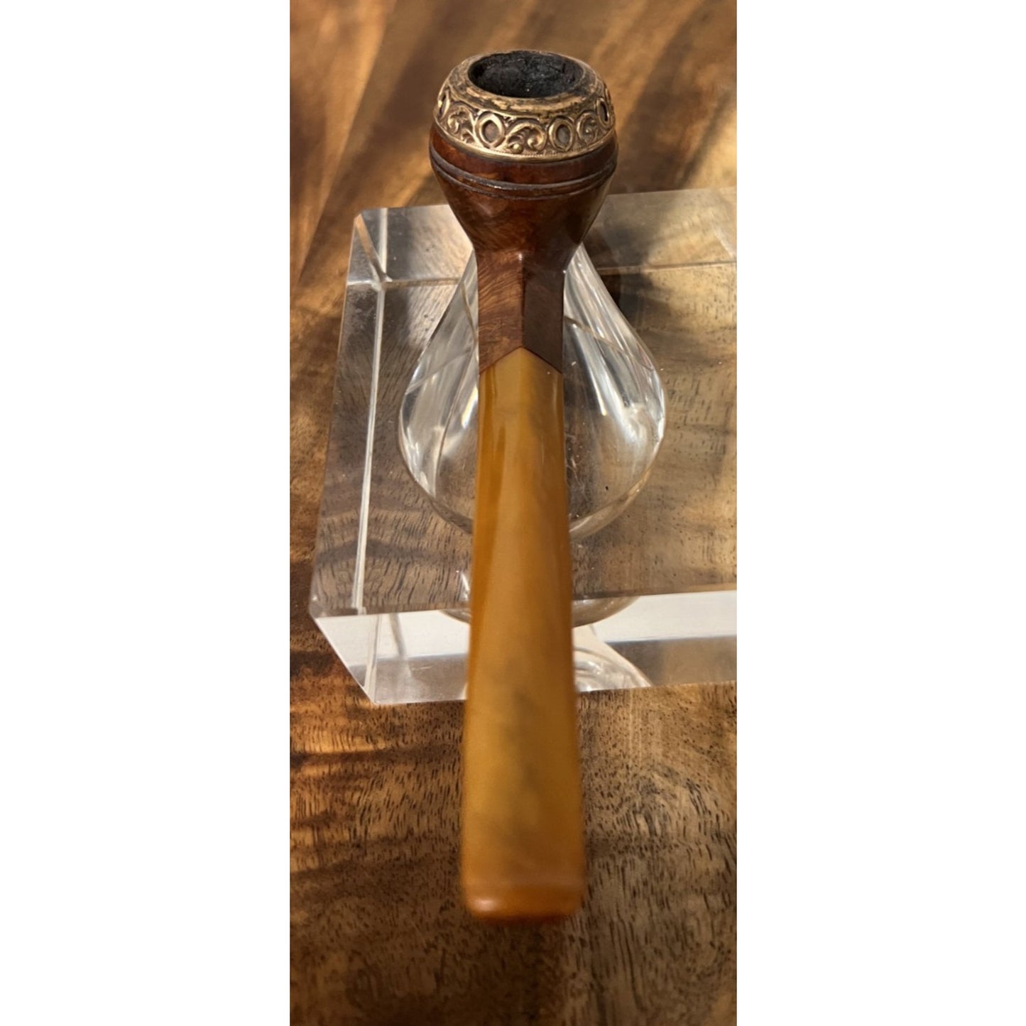 Vintage William Demuth Company Briar Gold Cap 5" Mini Tobacco Pipe