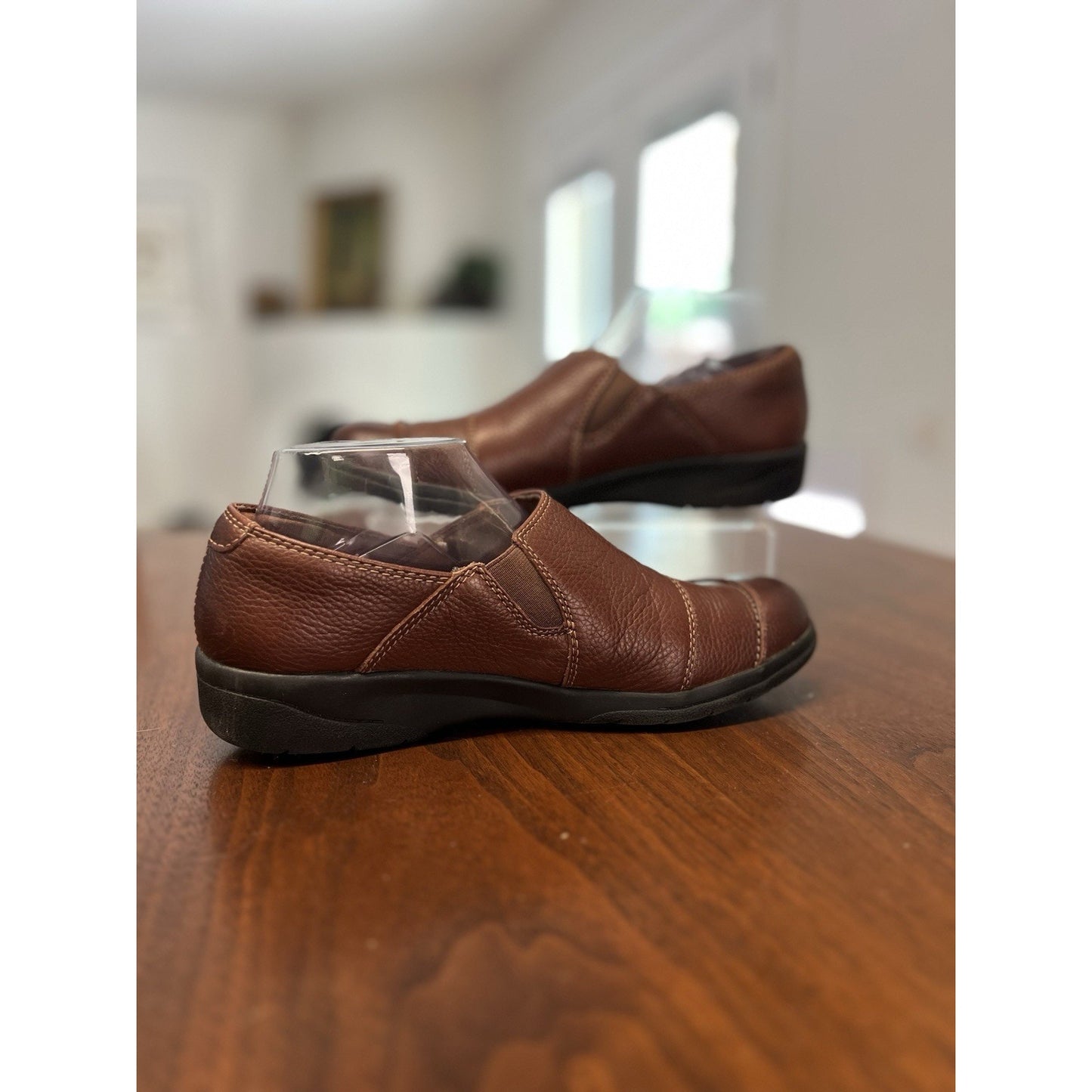 Collection By Clarks Cheyn Misha brown Leather Loafers Women’s SZ 9 M