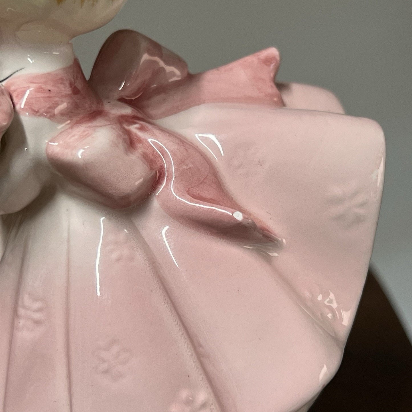 Rare 1960s Lefton Dancer In Pink Dress Girl Figurine Japan MCM Vintage 2383