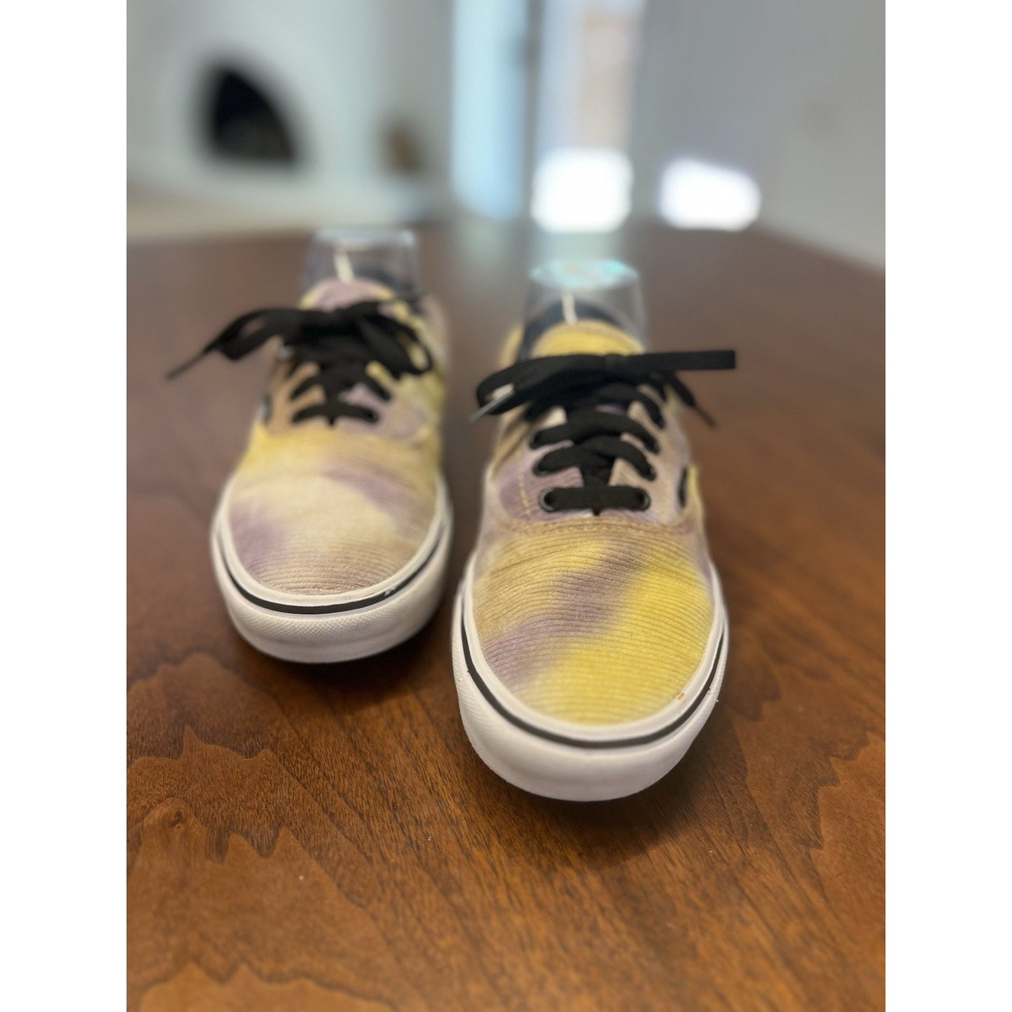 Vans ComfyCush Era Blotched Purple Yellow Corduroy Tie Dye VN0A3WM92QD Size 6.5