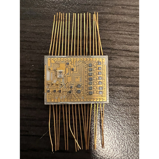 Rare Vintage Thin-Film Hybrid IC Multi-Chip Module Gold Wire Bonds Display Piece
