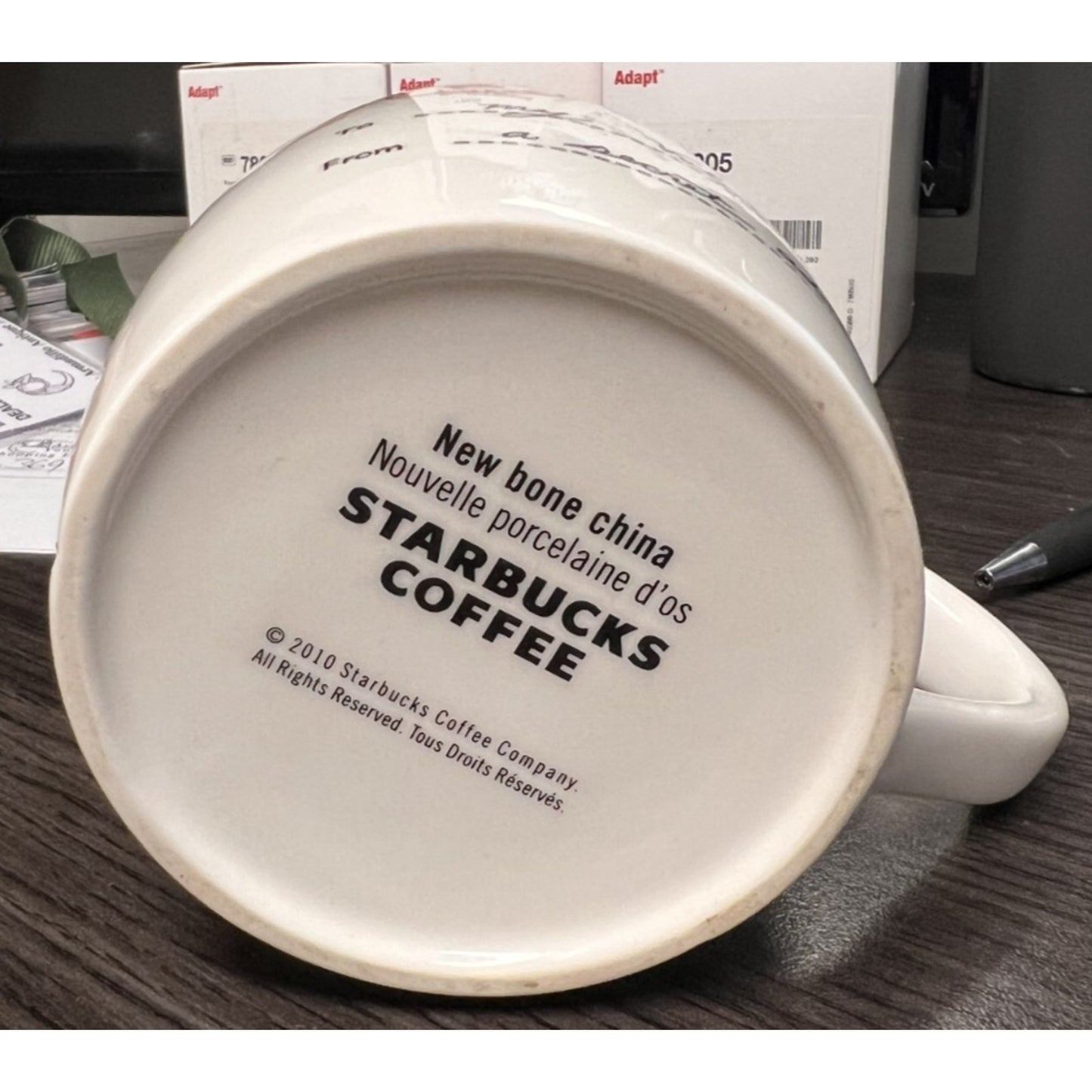 Starbucks 2010 My Valentine Secret Admires Love Letter Red Heart Bone China Mug